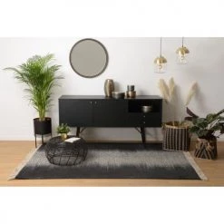 Zago Jarres Et Cache-pots Cachepot En Fer époxy Noir 45 -Plantes vertes Soldes cachepot en fer epoxy noir 45 2