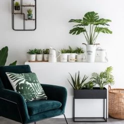 Maisons Du Monde Jarres Et Cache-pots Jardinière En Métal Noir -Plantes vertes Soldes jardiniere en metal noir 1000 14 5 206768 3