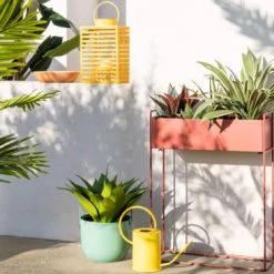 Maisons Du Monde Jarres Et Cache-pots Jardinière En Métal Terracotta -Plantes vertes Soldes jardiniere en metal terracotta 1000 6 10 214563 4