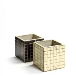 Serax Jarres Et Cache-pots Lot De 2 Pots Cubiques En Béton Vintage 11x11x11 Cm