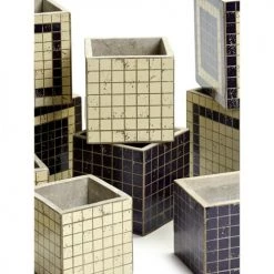 Serax Jarres Et Cache-pots Lot De 2 Pots Cubiques En Béton Vintage 13x13x13 Cm -Plantes vertes Soldes lot de 2 pots cubiques en beton vintage 13x13x13 cm 3