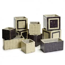 Serax Jarres Et Cache-pots Lot De 2 Pots Cubiques En Béton Vintage 13x13x13 Cm -Plantes vertes Soldes lot de 2 pots cubiques en beton vintage 13x13x13 cm 4