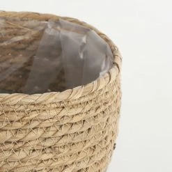 Mica Decorations Jarres Et Cache-pots Lot De 3 Cache-pots En Jonc De Mer Vert Et Marron H24 -Plantes vertes Soldes lot de 3 cache pots en jonc de mer vert et marron h24 2