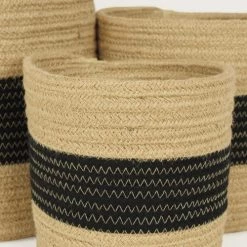 Ligne Déco Jarres Et Cache-pots Lot De 3 Cache-Pots Plante Panier Rangement Coton, D.17/21/23cm -Plantes vertes Soldes lot de 3 cache pots plante panier rangement coton d 17 21 23cm 2