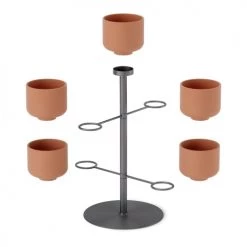 Umbra Jarres Et Cache-pots Lot De 5 Pots à Fleurs Pivotant H38cm -Plantes vertes Soldes lot de 5 pots a fleurs pivotant h38cm 4