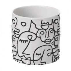 Unimasa Jarres Et Cache-pots Petit Cache Pot En Céramique Blanche H10cm