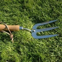 Esschert Design Décoration De Jardin Petite Fourche En Bois Et Acier Inoxydable -Plantes vertes Soldes petite fourche en bois et acier inoxydable 4