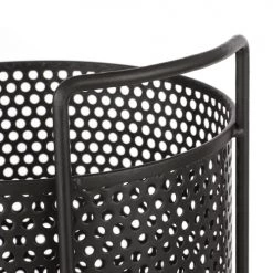 Mica Decorations Jarres Et Cache-pots Porte-plante En Métal Noir Lot De 2 -Plantes vertes Soldes porte plante en metal noir lot de 2 4