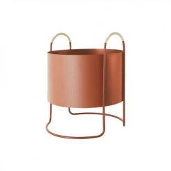 OYOY Living Design Jarres Et Cache-pots Porte Pot De Fleur Rouge En Métal H50x42x40cm