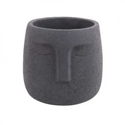 Present Time Jarres Et Cache-pots Pot à Plantes Blanc Faces D12,5cm