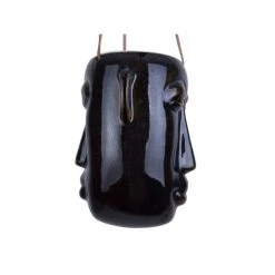 Present Time Jarres Et Cache-pots Pot à Suspendre Masque Long Céramique Marron -Plantes vertes Soldes pot a suspendre masque long ceramique marron 3