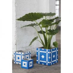 Serax Jarres Et Cache-pots Pot Béton Cubique Bleu 13x13x13 Cm -Plantes vertes Soldes pot beton cubique bleu 13x13x13 cm 3