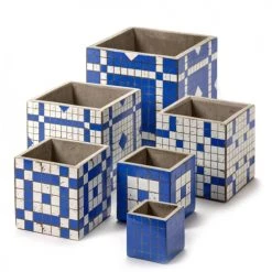 Serax Jarres Et Cache-pots Pot Béton Cubique Bleu 7,5x7,5x7,5 Cm -Plantes vertes Soldes pot beton cubique bleu 7 5x7 5x7 5 cm 2
