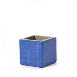 Serax Jarres Et Cache-pots Pot Béton Cubique Bleu 7,5x7,5x7,5 Cm