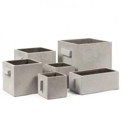 Serax Jarres Et Cache-pots Pot Béton Cubique Gris Clair 33x33x31 Cm -Plantes vertes Soldes pot beton cubique gris clair 33x33x31 cm 3