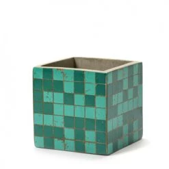 Serax Jarres Et Cache-pots Pot Béton Cubique Vert 13x13x13 Cm