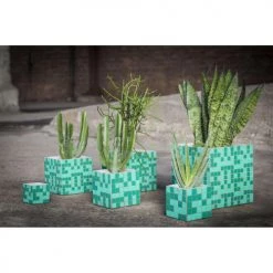 Serax Jarres Et Cache-pots Pot Béton Cubique Vert 17x17x17 Cm -Plantes vertes Soldes pot beton cubique vert 17x17x17 cm 2