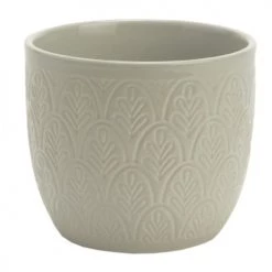 Amadeus Jarres Et Cache-pots Pot De Fleur En Céramique Gris D11,5cm