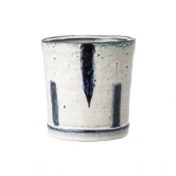 Bloomingville Jarres Et Cache-pots Pot De Fleur En Grès Bleu H14