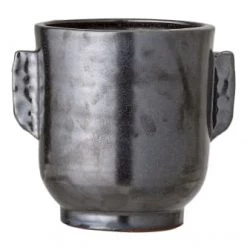 Bloomingville Jarres Et Cache-pots Pot De Fleur En Grès Noir H20