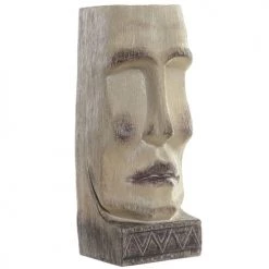 ITEM International Jarres Et Cache-pots Pot De Fleur En Résine Visage Beige H39cm