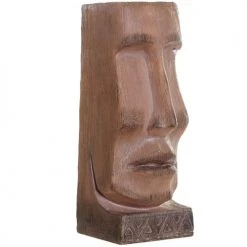 ITEM International Jarres Et Cache-pots Pot De Fleur En Résine Visage Brun H39cm