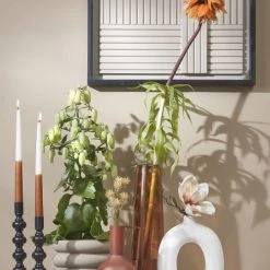 Mica Decorations Jarres Et Cache-pots Pot De Fleurs Avec Soucoupe Gris D18.5 -Plantes vertes Soldes pot de fleurs avec soucoupe gris d18 5 2