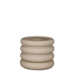 Mica Decorations Jarres Et Cache-pots Pot De Fleurs Avec Soucoupe Gris D18.5