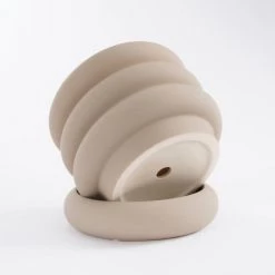 Mica Decorations Jarres Et Cache-pots Pot De Fleurs Avec Soucoupe Gris D18.5 -Plantes vertes Soldes pot de fleurs avec soucoupe gris d18 5 5