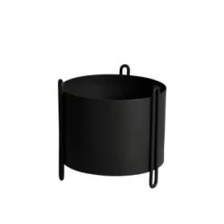 WOUD Jarres Et Cache-pots Pot De Fleurs En Métal Noir H15cm