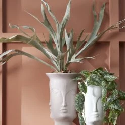 Mica Decorations Jarres Et Cache-pots Pot De Fleurs En Porcelaine Blanc D14,5 -Plantes vertes Soldes pot de fleurs en porcelaine blanc d14 5 2