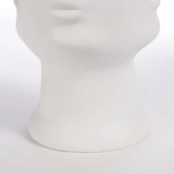 Mica Decorations Jarres Et Cache-pots Pot De Fleurs En Porcelaine Blanc D19,5 -Plantes vertes Soldes pot de fleurs en porcelaine blanc d19 5 5