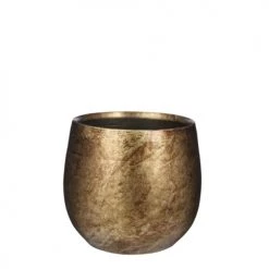Mica Decorations Jarres Et Cache-pots Pot De Fleurs En Terre Cuite Doré D24