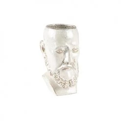 Villa Collection Jarres Et Cache-pots Pot De Fleurs Visage En Argile Blanc -Plantes vertes Soldes pot de fleurs visage en argile blanc 8