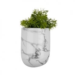 Present Time Jarres Et Cache-pots Pot Mural Oval Céramique Marbré -Plantes vertes Soldes pot mural oval ceramique marbre 3