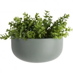 Present Time Jarres Et Cache-pots Pot Mural Oval Large Céramique Vert -Plantes vertes Soldes pot mural oval large ceramique vert 3