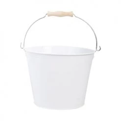 Esschert Design Jarres Et Cache-pots Seau Blanc En Zinc