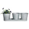 Esschert Design Jarres Et Cache-pots Set 3 Pots De Fleurs En Zinc
