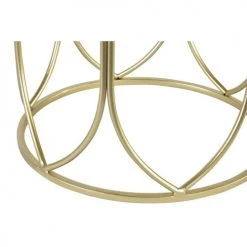 Wadiga Jarres Et Cache-pots Set De 2 Sellettes En Métal Doré Et Plateaux Miroirs -Plantes vertes Soldes set de 2 sellettes en metal dore et plateaux miroirs 2