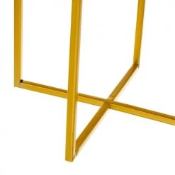 Wadiga Jarres Et Cache-pots Set De 2 Supports Pots Plante En Métal Doré - 21.5x21.5x40.5cm -Plantes vertes Soldes set de 2 supports pots plante en metal dore 21 5x21 5x40 5cm 5