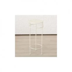 Wadiga Jarres Et Cache-pots Set De 3 Supports Pots Plantes En Métal Blanc -Plantes vertes Soldes set de 3 supports pots plantes en metal blanc 4