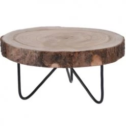 Wadiga Jarres Et Cache-pots Support Pot Plante Bois Et Métal - 30x30x30cm