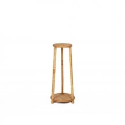 Wadiga Jarres Et Cache-pots Support Pot Plante En Rotin Et Bois H73cm -Plantes vertes Soldes support pot plante en rotin et bois h73cm 2