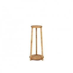 Wadiga Jarres Et Cache-pots Support Pot Plante En Rotin Et Bois H73cm