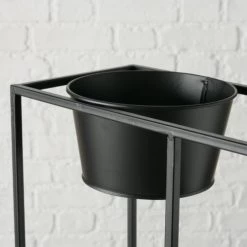 Wadiga Jarres Et Cache-pots Support Pots Plantes étagé En Métal Noir -Plantes vertes Soldes support pots plantes etage en metal noir 3