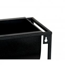 Wadiga Jarres Et Cache-pots Support Pots Plantes Mural étage En Métal Noir -Plantes vertes Soldes support pots plantes mural etage en metal noir 2