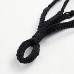 In The Mood Jarres Et Cache-pots Suspension Pour Pots De Fleurs En Macramé Noir H110 -Plantes vertes Soldes suspension pour pots de fleurs en macrame noir h110 3