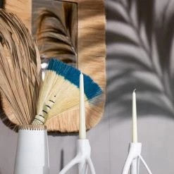 Bazar Bizar Jarres Et Cache-pots Vase En Terracotta Et Raphia Blanc H26 -Plantes vertes Soldes vase en terracotta et raphia blanc h26 2