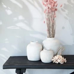 Bazar Bizar Jarres Et Cache-pots Vase En Terracotta Gris H14 -Plantes vertes Soldes vase en terracotta gris h14 2